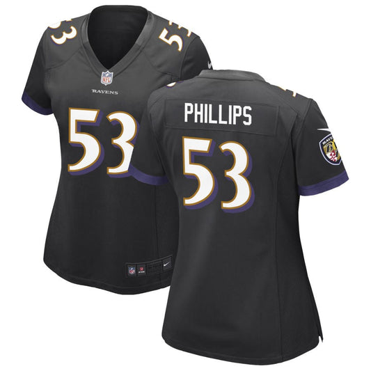 Del'Shawn Phillips Baltimore Ravens Nike Women's Alternate Game Jersey - Black