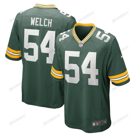 Kristian Welch 54 Green Bay Packers Men Team Game Jersey - Green