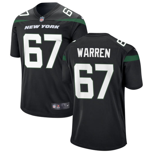 Carter Warren New York Jets Nike Alternate Game Jersey - Stealth Black