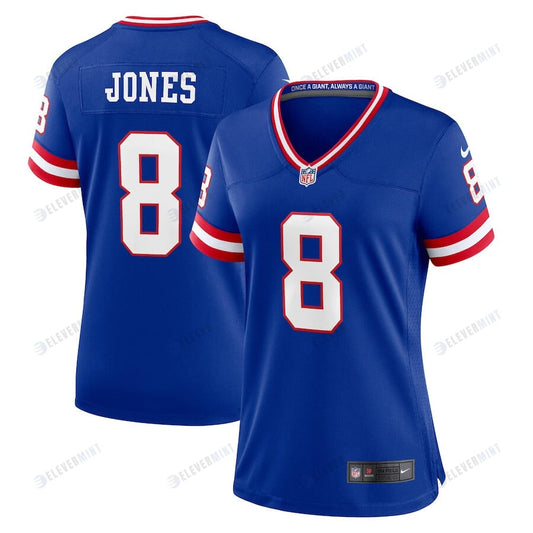 Daniel Jones 8 New York Giants Women Classic Game Jersey - Royal