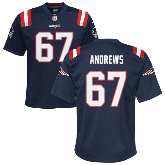 Jake Andrews New England Patriots Nike Youth Game Jersey - Navy