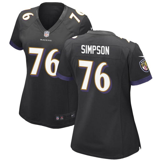 John Simpson Baltimore Ravens Nike Women's Alternate Game Jersey - Black