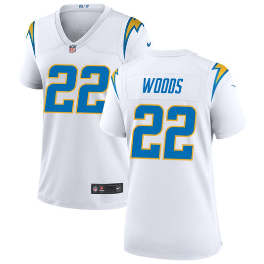 JT Woods Nike Los Angeles Chargers Women's Game Jersey - White
