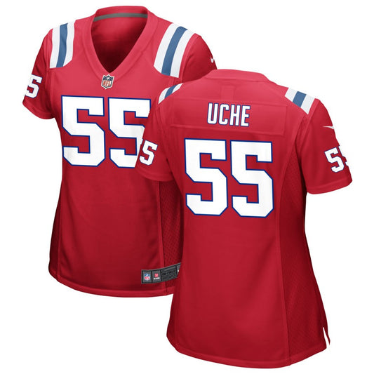 Josh Uche New England Patriots Nike Women's Alternate Jersey - Red