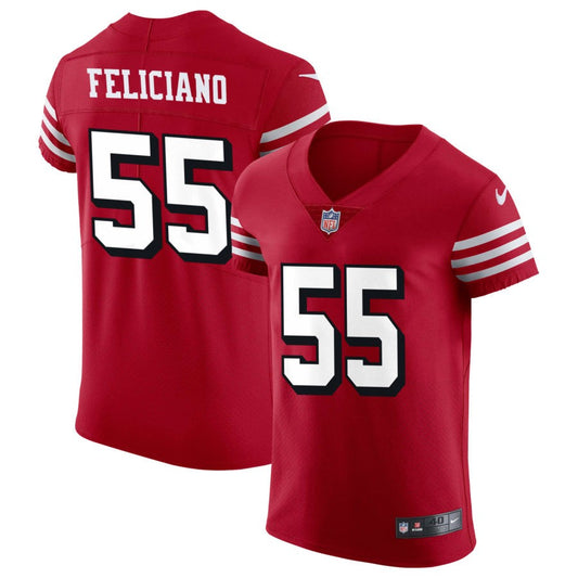 Jon Feliciano San Francisco 49ers Nike Alternate Vapor Elite Jersey - Scarlet