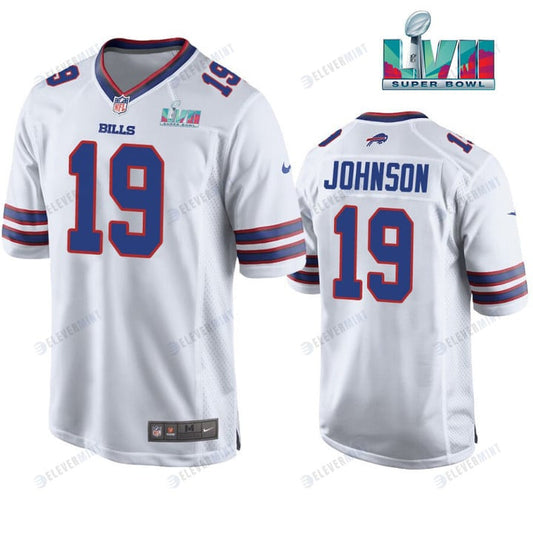 KeeSean Johnson 19 Buffalo Bills Super Bowl LVII Away Player Men Jersey - White Jersey