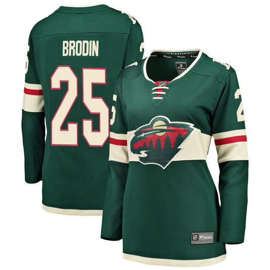 Jonas Brodin Minnesota Wild Fanatics Branded Women's Breakaway Player Jersey - Green