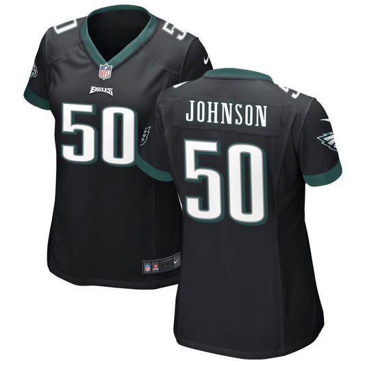 Fred Johnson Philadelphia Eagles Nike Women's Alternate Game Jersey - Black