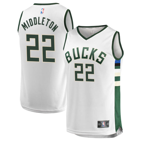 Khris Middleton  Milwaukee Bucks Fanatics Branded Youth Fast Break Replica Jersey - Association Edition - White