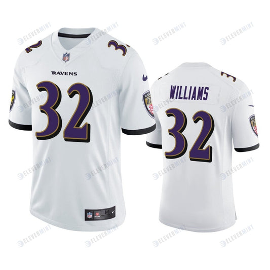 Baltimore Ravens Marcus Williams 32 White Vapor Limited Jersey - Men's