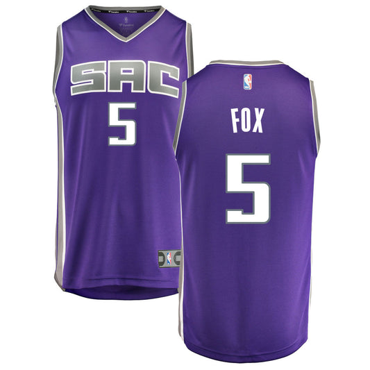 De'Aaron Fox Sacramento Kings Fanatics Branded Fast Break Replica Jersey Purple - Icon Edition