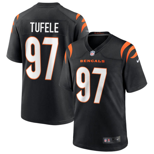 Jay Tufele Cincinnati Bengals Nike Youth Logo Game Jersey - Black