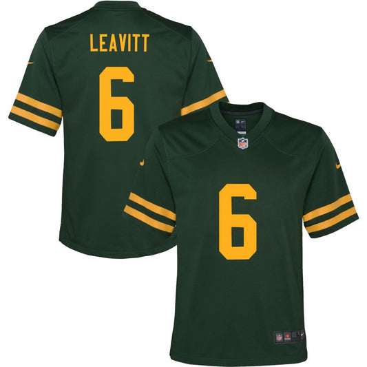 Dallin Leavitt Green Bay Packers Nike Youth Alternate Jersey - Green