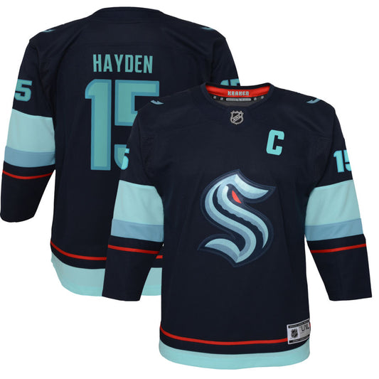 John Hayden Seattle Kraken Youth Home Premier Jersey - Navy