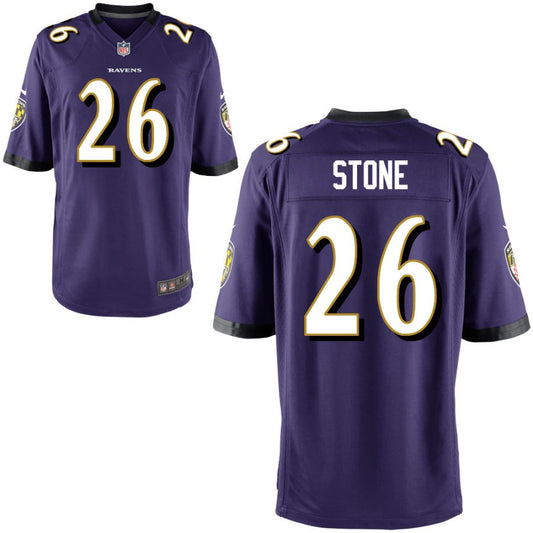 Geno Stone Baltimore Ravens Nike Youth Game Jersey - Purple
