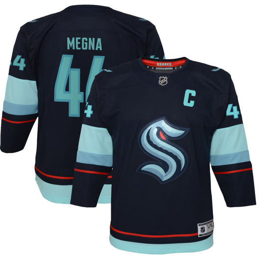 Jaycob Megna Seattle Kraken Youth Home Premier Jersey - Navy