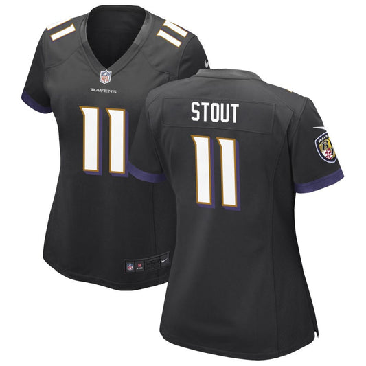 Jordan Stout Baltimore Ravens Nike Women's Alternate Game Jersey - Black