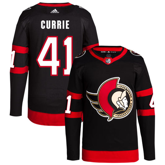 Josh Currie Ottawa Senators adidas Home Primegreen Authentic Pro Jersey - Black