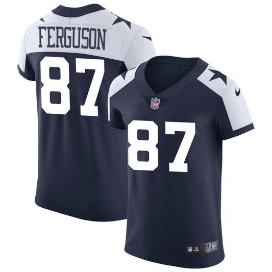 Jake Ferguson Dallas Cowboys Nike Alternate Vapor Elite Jersey - Navy