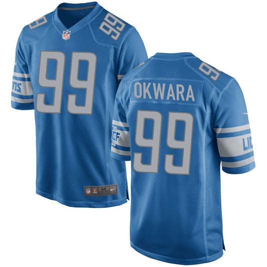 Julian Okwara Detroit Lions Nike Game Jersey - Blue