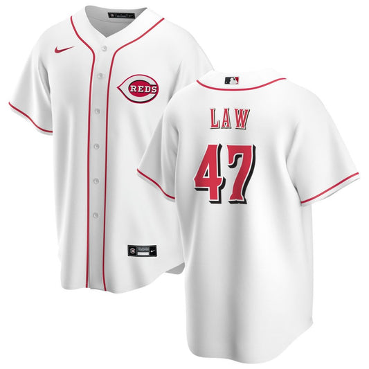 Derek Law Cincinnati Reds Nike Home Replica Jersey - White