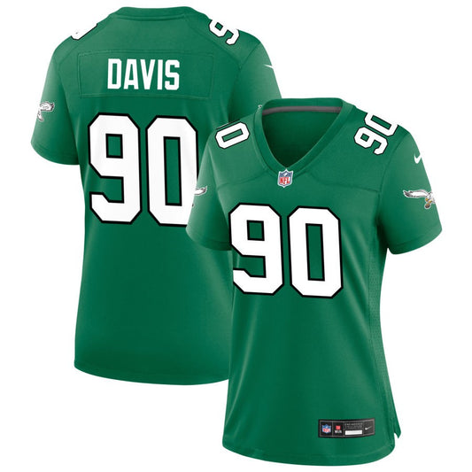 Jordan Davis Philadelphia Eagles Nike Women's Alternate Game Jersey - Kelly Green