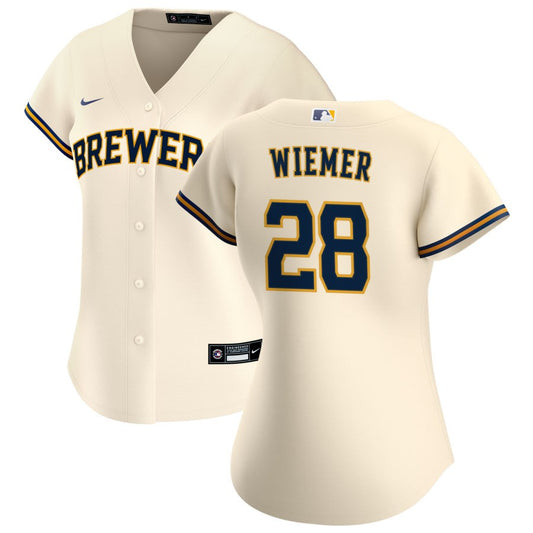 Joey Wiemer Milwaukee Brewers Nike Women's Home Replica Jersey - Cream