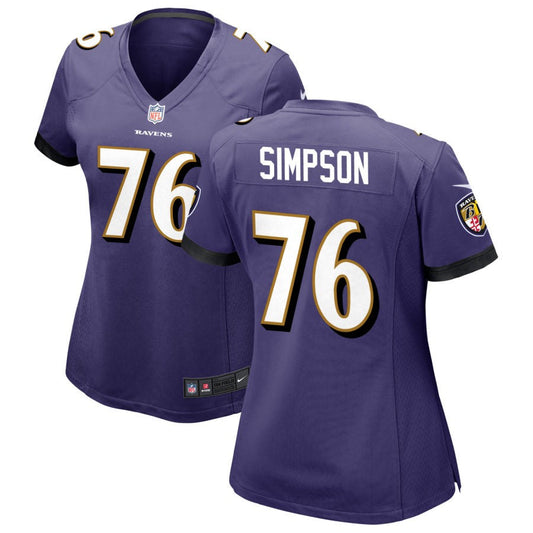 John Simpson Baltimore Ravens Nike Women's Game Jersey - Purple