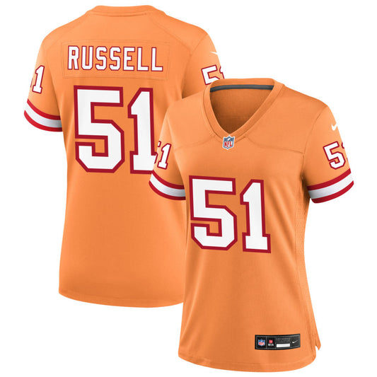 J.J. Russell Tampa Bay Buccaneers Nike Women's Throwback Game Jersey - Orange
