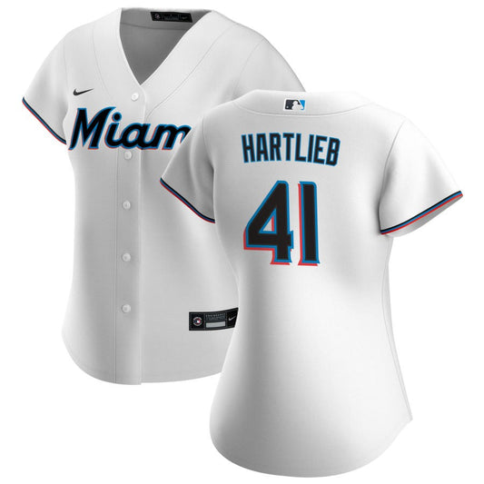 Geoff Hartlieb Miami Marlins Nike Women's Home Replica Jersey - White