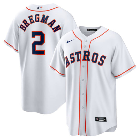 Men's Houston Astros Alex Bregman Home Player Name Jersey - White