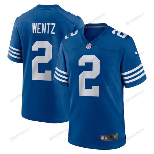 Carson Wentz 2 Indianapolis Colts Men Alternate Team Game Jersey - Royal