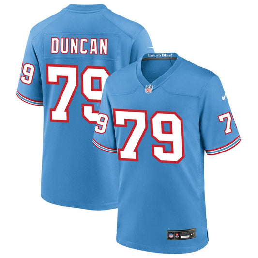 Jaelyn Duncan Tennessee Titans Nike Oilers Throwback Game Jersey - Light Blue