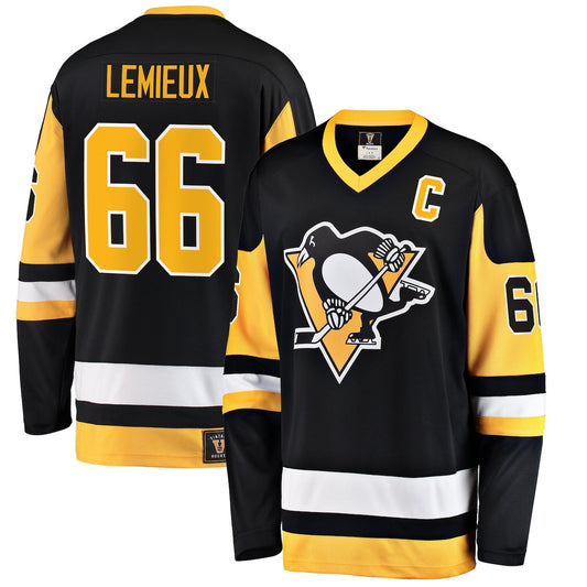 Men's Mario Lemieux Fanatics Penguins Premier Breakaway Retired Jersey - Black