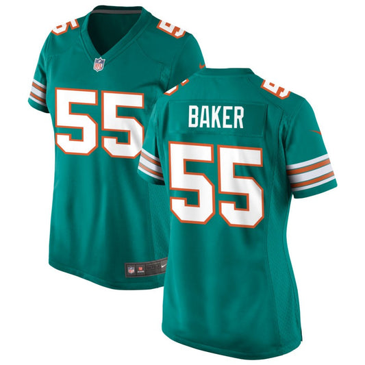 Jerome Baker Miami Dolphins Nike Women's Alternate Game Jersey - Aqua