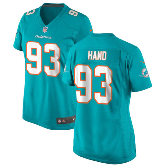 Da'Shawn Hand Miami Dolphins Nike Women's Game Jersey - Aqua