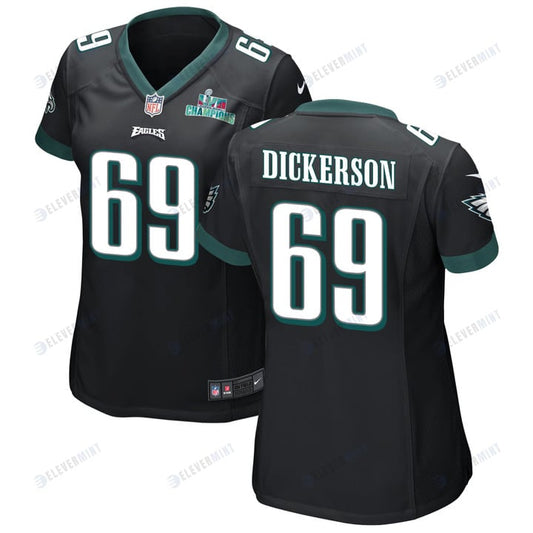 Landon Dickerson 69 Philadelphia Eagles Super Bowl LVII Champions Women Game Jersey - Black