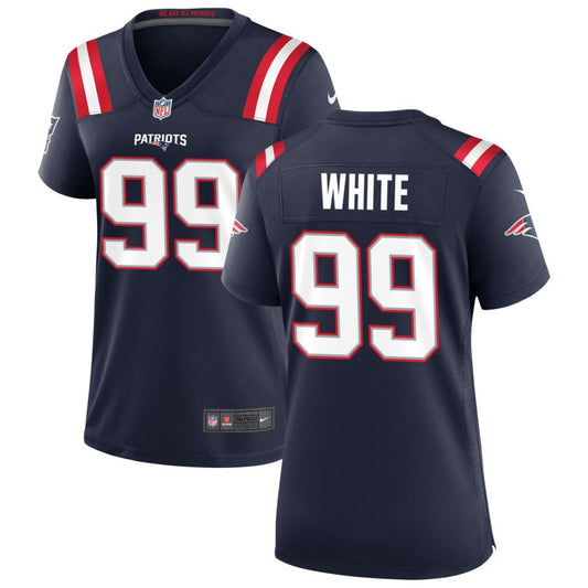 Keion White New England Patriots Nike Women's Game Jersey - Navy
