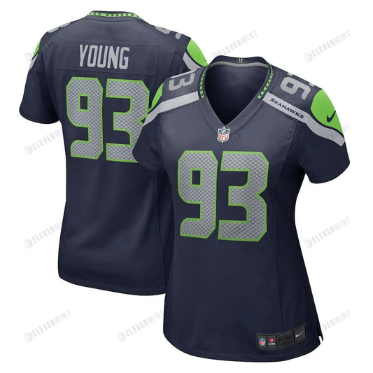 Cameron Young 93 Seattle Seahawks Women Game Jersey - College Navy