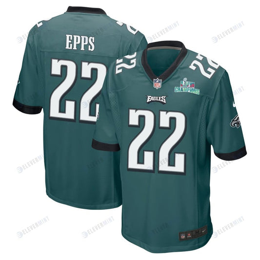 Marcus Epps 22 Philadelphia Eagles Super Bowl LVII Champions Men Game Jersey - Midnight Green