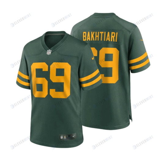 David Bakhtiari 69 Green Bay Packers 50s Classic Men Game Jersey - Green & Gold
