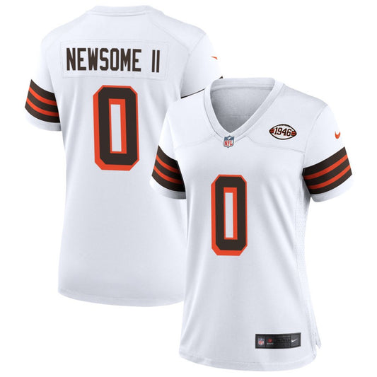 Greg Newsome II Cleveland Browns Nike Women's 1946 Collection Alternate Jersey - White
