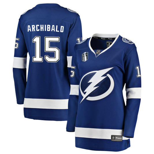 Josh Archibald Tampa Bay Lightning Fanatics Branded Women's Home 2022 Stanley Cup Final Breakaway Jersey - Blue