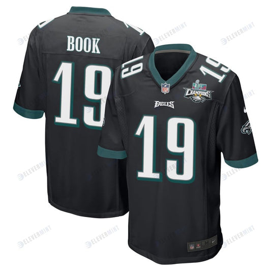 Ian Book 19 Philadelphia Eagles Super Bowl LVII Champions 2 Stars Men Game Jersey - Black