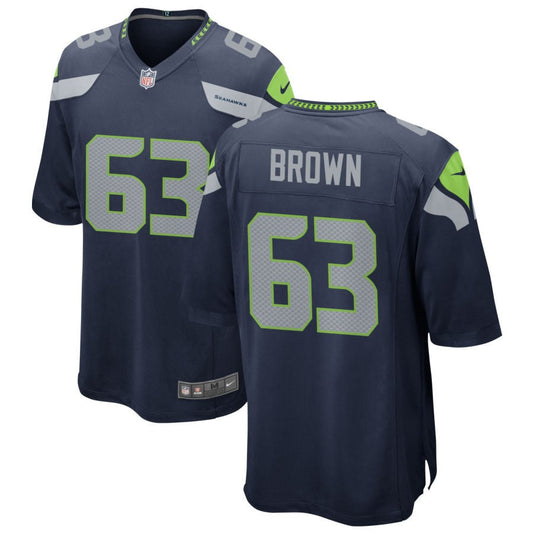 Evan Brown Seattle Seahawks Nike Game Jersey - College Navy