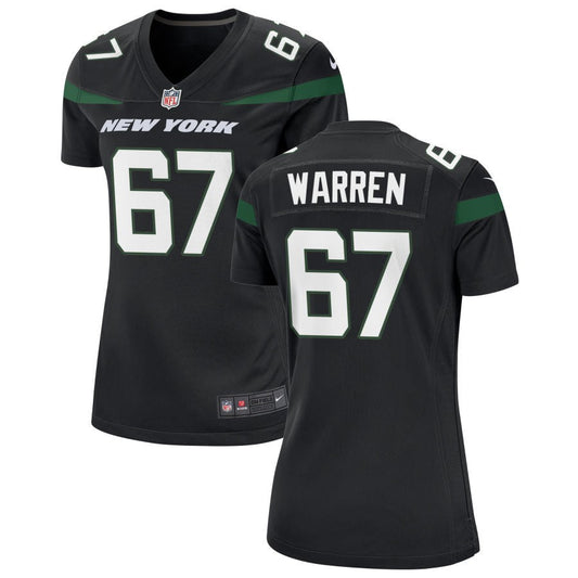 Carter Warren New York Jets Nike Women's Alternate Game Jersey - Stealth Black