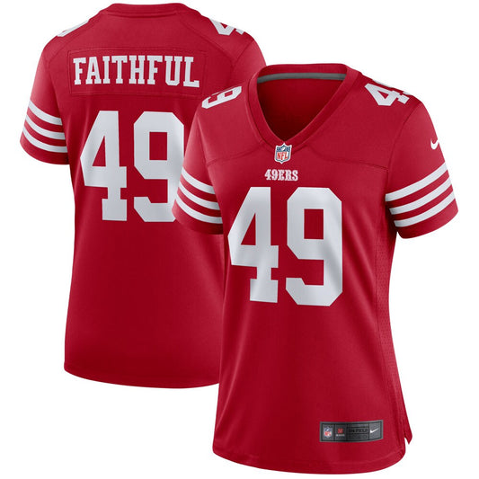 Faithful 49 San Francisco 49ers Nike Women's Player Game Jersey - Scarlet