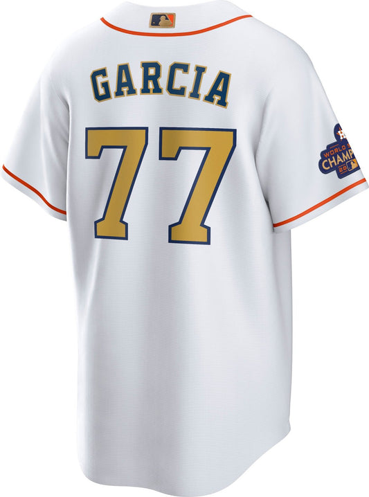 Nike Men's Houston Astros Gold Luis Garcia Replica Jersey