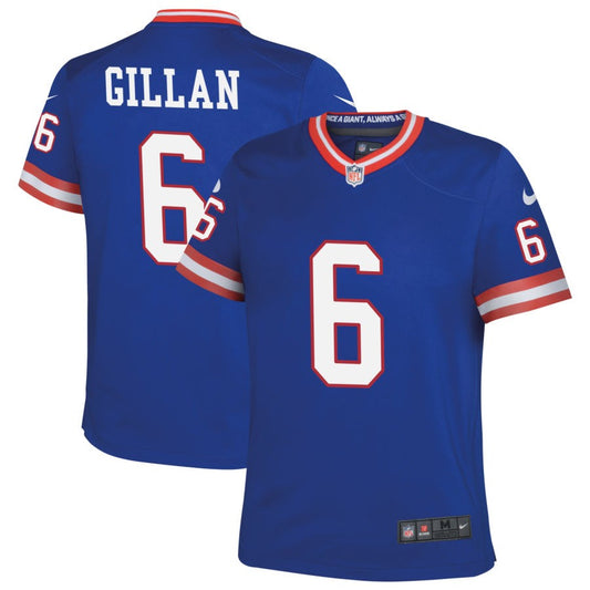 Jamie Gillan New York Giants Nike Youth Classic Game Jersey - Royal