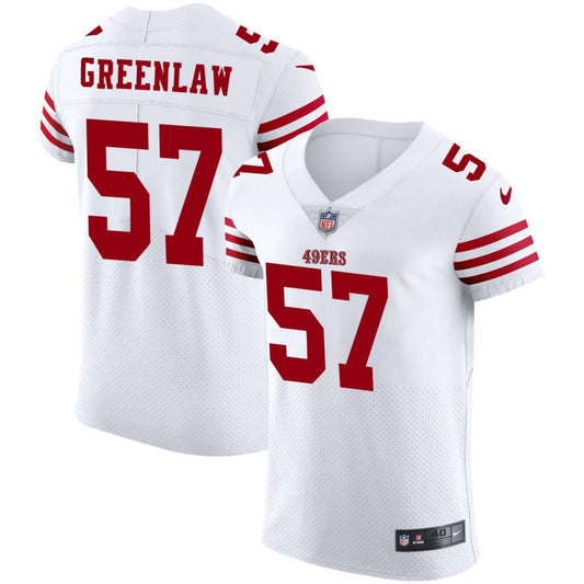 Dre Greenlaw San Francisco 49ers Nike Vapor Elite Jersey - White